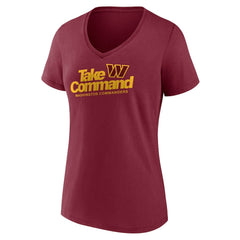 Women's Burgundy Washington Commanders Back Home Again V-Neck T-Shirt sale
