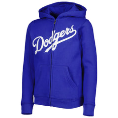 Los Angeles Dodgers Youth Wordmark Full-Zip Fleece Hoodie Royal