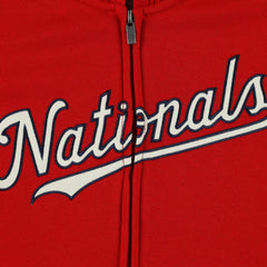 Washington Nationals Youth Wordmark Full-Zip Fleece Hoodie Red