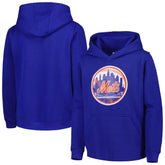New York Mets Youth Team Primary Logo Pullover Hoodie Royal