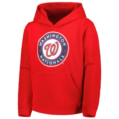 Washington Nationals Youth Team Primary Logo Pullover Hoodie Red