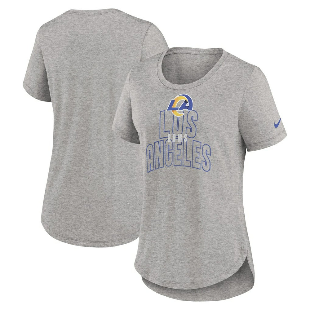 Los Angeles Rams Women's Fashion Tri-Blend T-Shirt - Heather Gray for sale