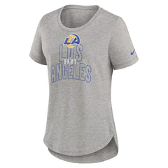 Los Angeles Rams Women's Fashion Tri-Blend T-Shirt - Heather Gray for sale