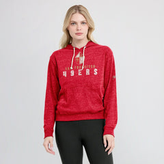 San Francisco 49ers Women's Rewind Gym Vintage Lightweight Pullover Hoodie - Scarlet discount