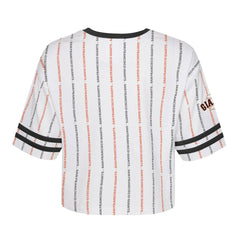 San Francisco Giants Girls Youth Ball Striped T-Shirt White
