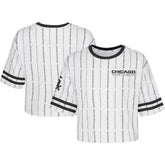 Chicago White Sox Girls Youth Ball Striped T-Shirt White