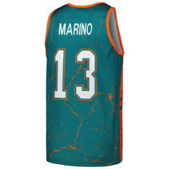 Dan Marino Miami Dolphins 1990 Player Burst Tank Top - Aqua online