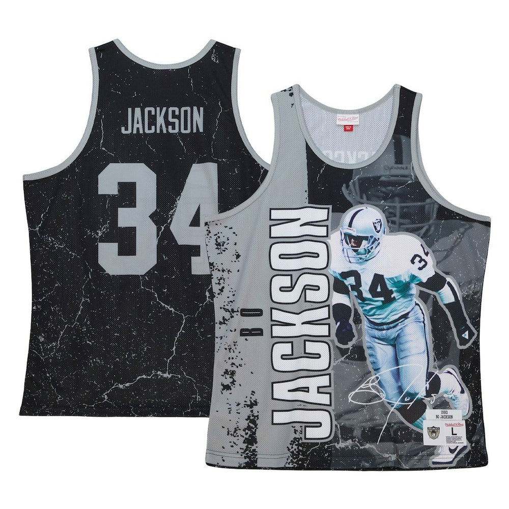 Bo Jackson Las Vegas Raiders 1990 Player Burst Tank Top - Black discount