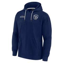 Milwaukee Brewers Unisex Elements Super Soft Fleece Pullover Hoodie Navy