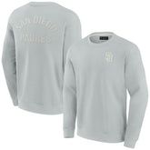 San Diego Padres Unisex Super Soft Pullover Crew Sweatshirt Gray
