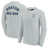 Boston Red Sox Unisex Elements Super Soft Long Sleeve T-Shirt Gray