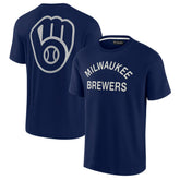 Milwaukee Brewers Unisex Elements Super Soft Short Sleeve T-Shirt Navy