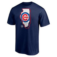 Chicago Cubs Paint the Black State T-Shirt Navy