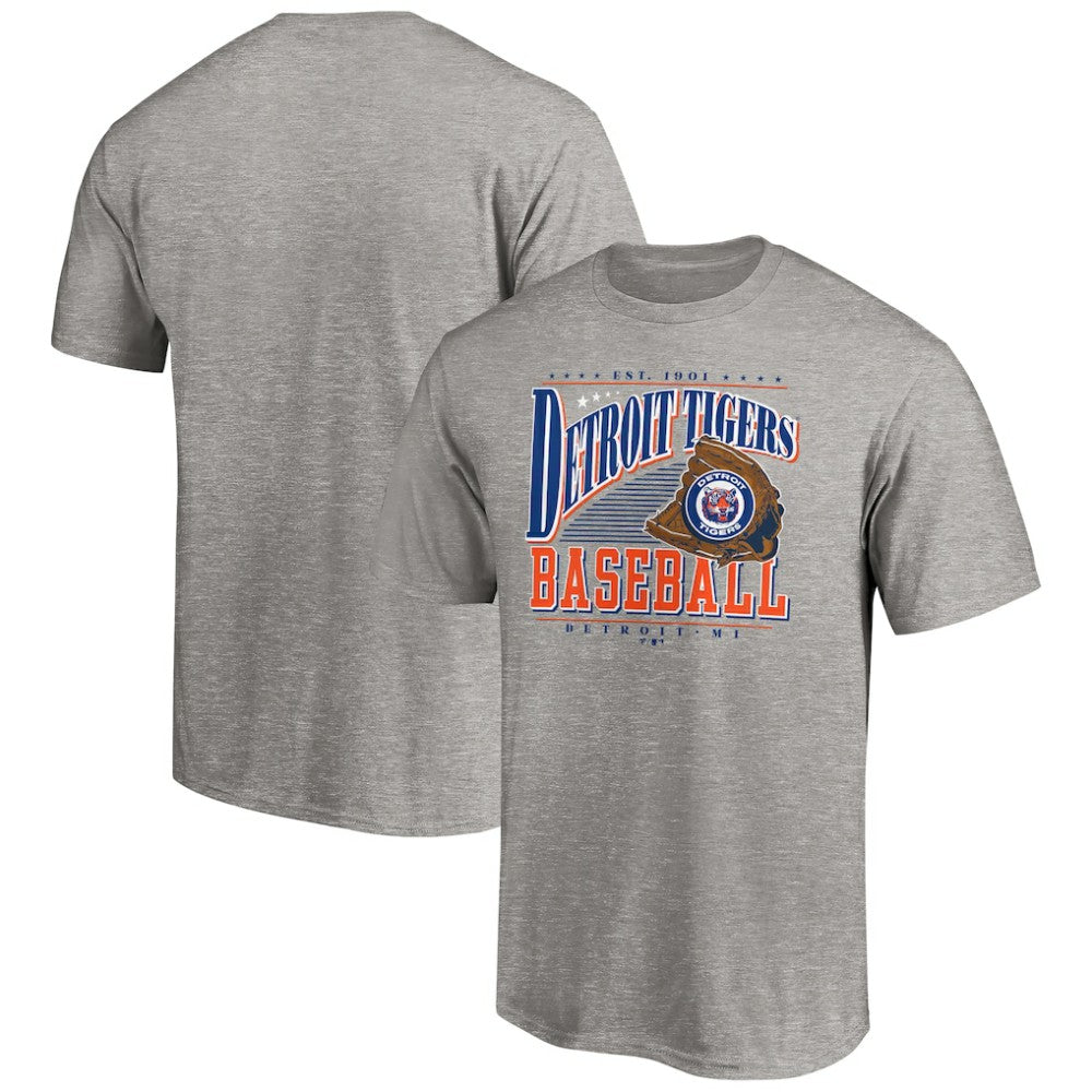 Detroit Tigers Cooperstown Collection Winning Time T-Shirt Heather Gray