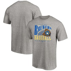 Milwaukee Brewers Cooperstown Collection Winning Time T-Shirt Heather Gray