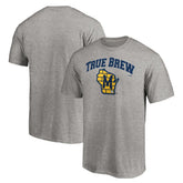 Milwaukee Brewers Team Heater T-Shirt Heather Gray