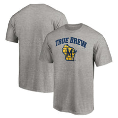 Milwaukee Brewers Team Heater T-Shirt Heather Gray