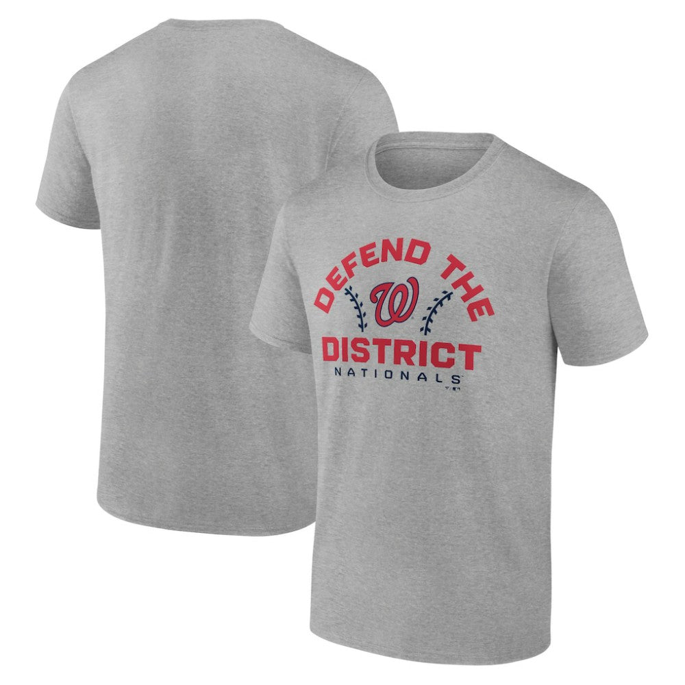 Washington Nationals Team Go For Two T-Shirt Heather Gray