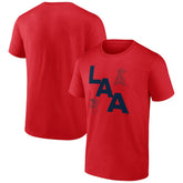Los Angeles Angels Record Shattered T-Shirt Red