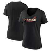 Arizona Diamondbacks Women's Back In Business V-Neck T-Shirt Black