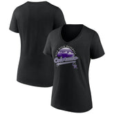 Colorado Rockies Women's One Champion V-Neck T-Shirt Black