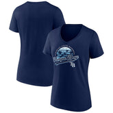 Tampa Bay Rays Women's One Champion V-Neck T-Shirt Navy