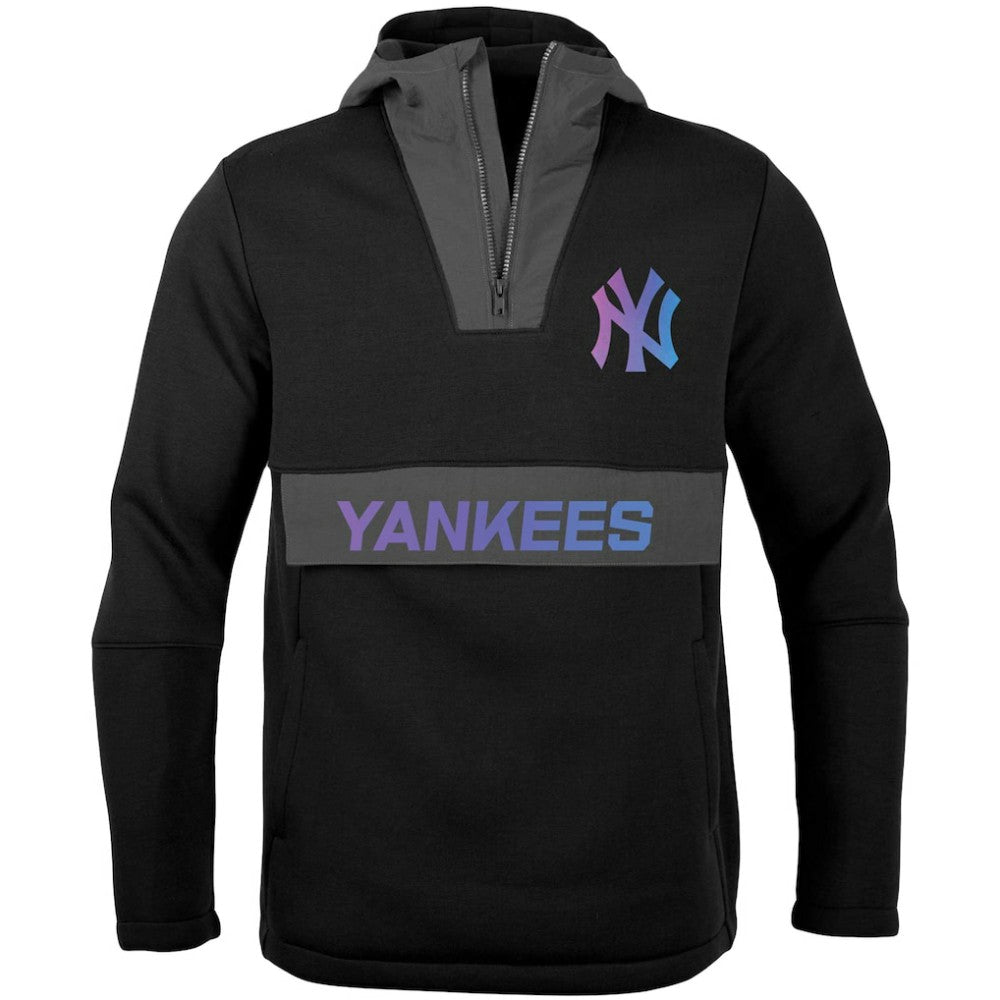 New York Yankees Levelwear Ruckus Quarter-Zip Hoodie Black
