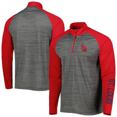 St. Louis Cardinals Levelwear Vandal Raglan Quarter-Zip Top Heather Gray