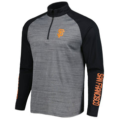 San Francisco Giants Levelwear Vandal Raglan Quarter-Zip Top Heather Gray