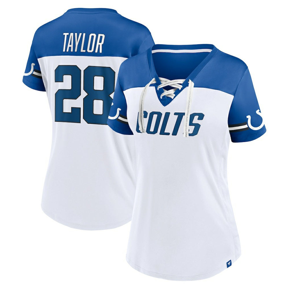 Jonathan Taylor Indianapolis Colts Women's Athena Name & Number V-Neck Top - White cheap