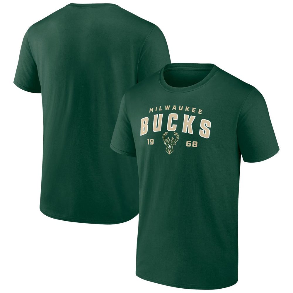 Milwaukee Bucks Rebel Logo T-Shirt - Hunter Green discount