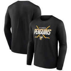 Pittsburgh Penguins Team Covert Long Sleeve T-Shirt - Black T-shirts