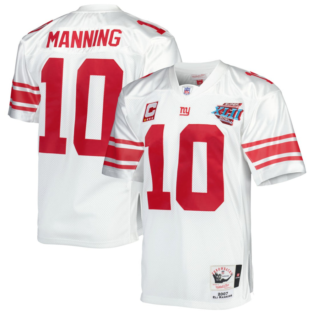 Eli Manning New York Giants 2007 Authentic Throwback Retired Player Jersey - White cheap
