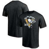 Pittsburgh Penguins Snow Logo T-Shirt - Black T-shirts