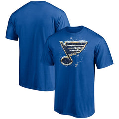 St. Louis Blues Snow Logo T-Shirt - Blue T-shirts