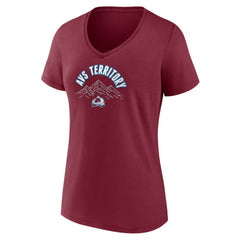 Colorado Avalanche Women's Active Edge V-Neck T-Shirt - Burgundy T-shirts
