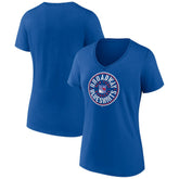 New York Rangers Women's Active Edge V-Neck T-Shirt - Blue T-shirts