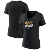 Pittsburgh Penguins Women's Active Edge V-Neck T-Shirt - Black T-shirts