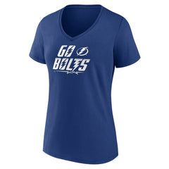 Tampa Bay Lightning Women's Active Edge V-Neck T-Shirt - Blue T-shirts