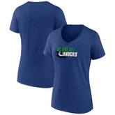 Vancouver Canucks Women's Active Edge V-Neck T-Shirt - Blue T-shirts