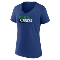 Vancouver Canucks Women's Active Edge V-Neck T-Shirt - Blue T-shirts