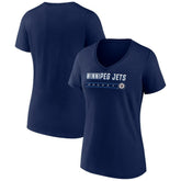 Winnipeg Jets Women's Primary Play V-Neck T-Shirt - Navy T-shirts