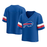 Buffalo Bills Women's Established Jersey Cropped V-Neck T-Shirt - Royal discount