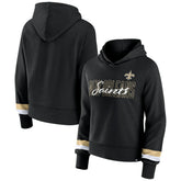 New Orleans Saints Women's Over Under Pullover Hoodie - Black for sale