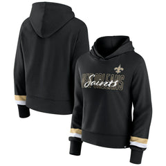 New Orleans Saints Women's Over Under Pullover Hoodie - Black for sale
