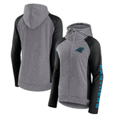 Carolina Panthers Women's Blind Side Lightweight Full-Zip Hoodie - Heather Gray/College Black outlet