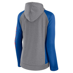 New York Giants Women's Blind Side Lightweight Full-Zip Hoodie - Heather Gray/College Royal sale