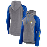 Los Angeles Rams Women's Blind Side Lightweight Full-Zip Hoodie - Heather Gray/College Royal online