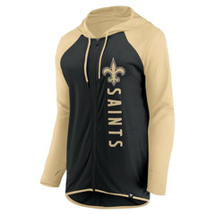 New Orleans Saints Women's Forever Fan Full-Zip Hoodie - Black/Gold for sale
