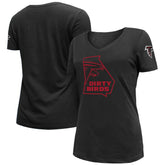 Atlanta Falcons New Era Women's Dirty Birds Kickoff V-Neck T-Shirt - Black sale